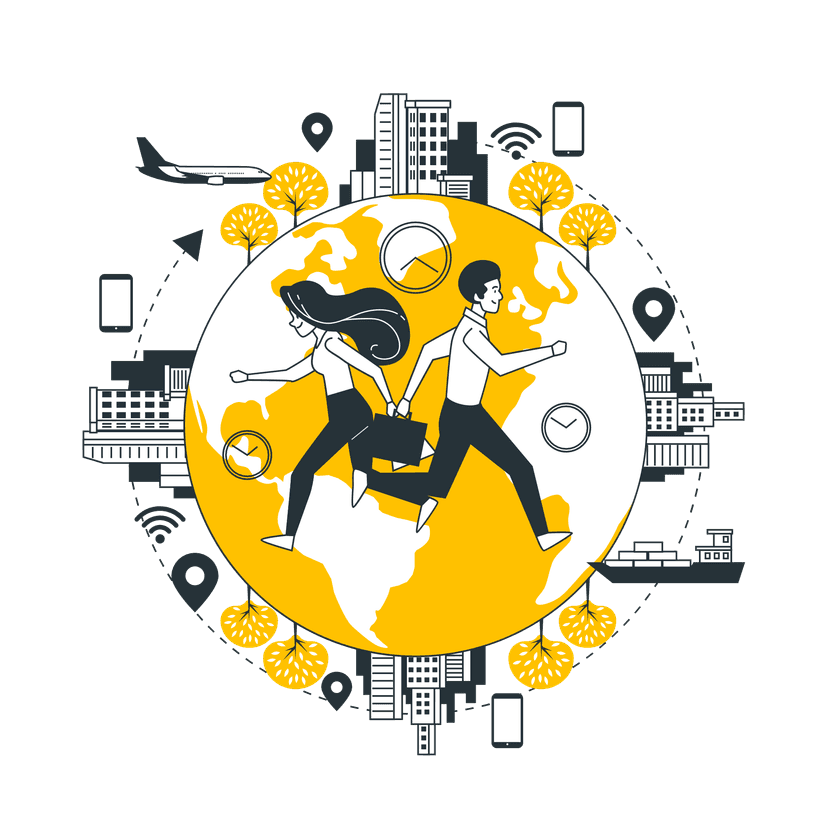 World map visualization